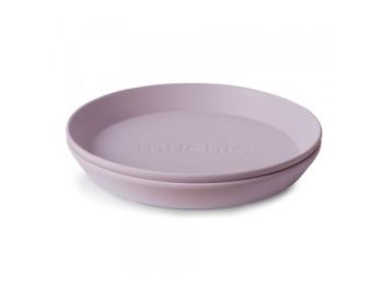 Mushie okrúhly tanier 2 ks, soft lilac