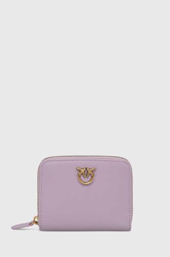 Kožená peňaženka Pinko dámsky, fialová farba