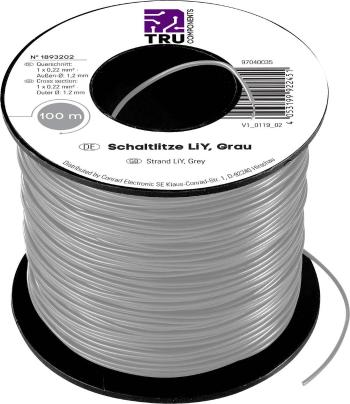 TRU COMPONENTS 1570948 opletenie / lanko LiY 1 x 0.22 mm² čierna 100 m