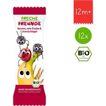 Freche Freunde BIO Ovocná tyčinka - Banán, červené hrozno a čierna jarabina 12× 23 g (0745110150015)