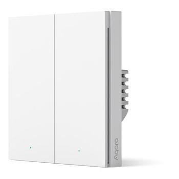 AQARA Smart Wall Switch H1 (With Neutral, Double Rocker) (AQARA-WS-EUK04-1036)