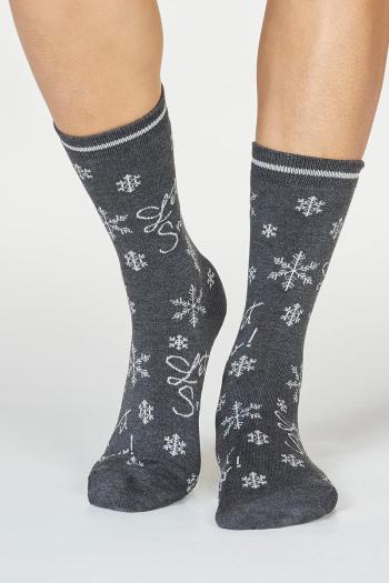 Tmavosivé vzorované ponožky Bobbie Snow