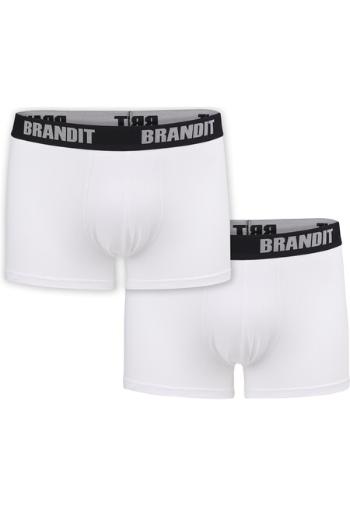 Brandit Boxershorts Logo 2er Pack wht/wht - M