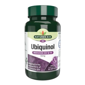 Natures Aid Ubiquinol (redukovaný koenzým Q10) 50 mg, žuvacie kapsuly 30 ks