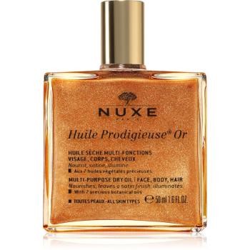 Nuxe Huile Prodigieuse Or multifunkčný suchý olej s trblietkami na tvár, telo a vlasy 50 ml