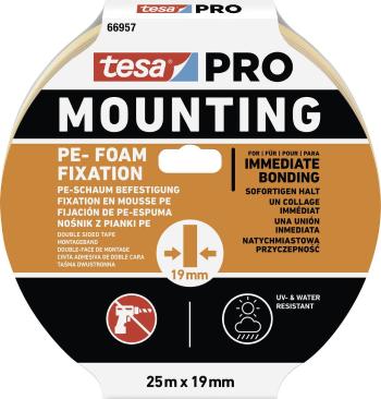 tesa Mounting PRO PE-Fixation 66957-00010-00 montážna páska  biela (d x š) 25 m x 19 mm 1 ks