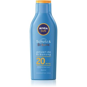 Nivea Sun Protect & Bronze intenzívne mlieko na opaľovanie SPF 20 200 ml