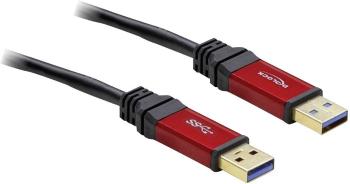 Delock #####USB-Kabel #####USB 3.2 Gen1 (USB 3.0 / USB 3.1 Gen1) #####USB-A Stecker, #####USB-A Stecker 5.00 m červená,
