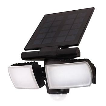 Solight LED solárne osvetlenie so senzorom, 8W, 600lm, Li-on, čierna (WO772)