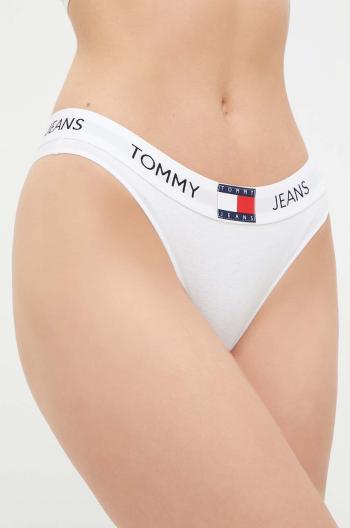 Nohavičky Tommy Jeans biela farba,UW0UW04693