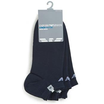 Emporio Armani  Ponožky CC134-PACK DE 3  Námornícka modrá