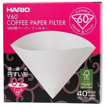 Hario papierové filtre V60-02, biele, 40 ks (HRVCF-02-40W)