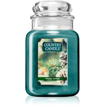 Country Candle Tinsel Thyme vonná sviečka 680 g