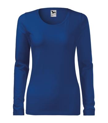 MALFINI Dámske tričko s dlhým rukávom Slim - Kráľovská modrá | XXL