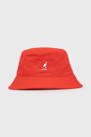 Bavlnený klobúk Kangol červená farba, bavlnený