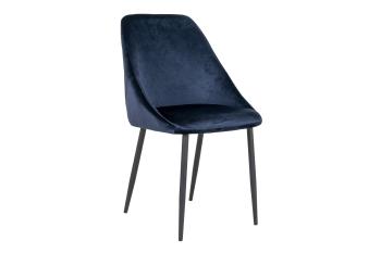 Norddan 25853 Dizajnová stolička Lashanda modrý zamat
