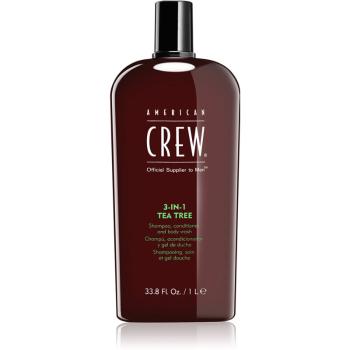 American Crew Hair & Body 3-IN-1 Tea Tree šampón, kondicionér a sprchový gél 3 v 1 pre mužov 1000 ml