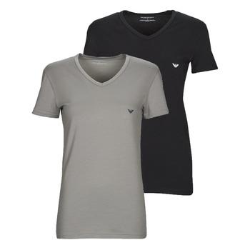 Emporio Armani  Tričká s krátkym rukávom V NECK T-SHIRT SLIM FIT PACK X2  Viacfarebná