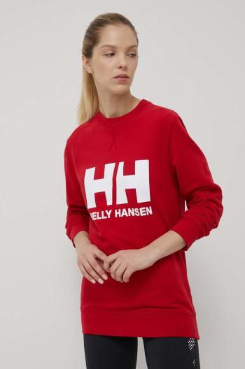 Mikina Helly Hansen dámska, červená farba, s potlačou