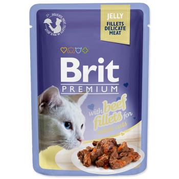 Kapsička BRIT Premium Cat Delicate Fillets in Jelly with Beef 85 g