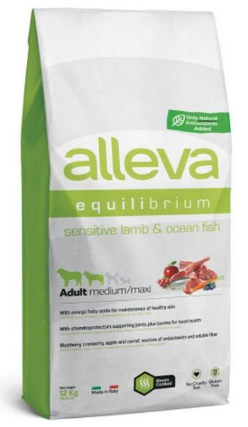 Alleva SP EQUILIBRIUM dog adult sensitive medium & maxi lamb & ocean fish 12kg