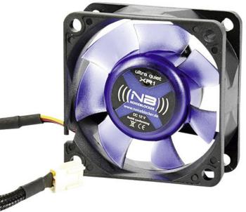 NoiseBlocker BlackSilent XR1 PC vetrák s krytom čierna, modrá (transparentná) (š x v x h) 60 x 60 x 25 mm