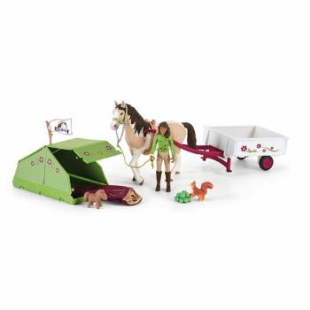 Schleich 42533 Sarah s koníkom a zvieratkami kempujú, 24,5 x 19 x 6,6 cm 