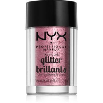 NYX Professional Makeup Glitter Goals Glitre na tvár i telo odtieň 02 Rose 2.5 g