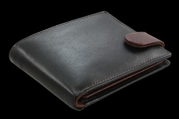 Černo-hnědá pánská kožená peněženka se zápinkou 513-8194-60/40