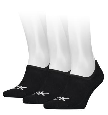CALVIN KLEIN - 3PACK big logo CK čierne pánske neviditeľné ponožky-UNI