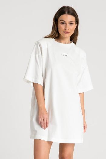 Biela bavlnená oversize nočná košeľa LA068