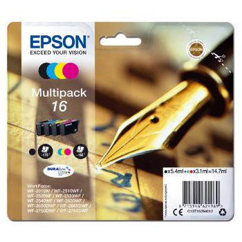 EPSON T1626 (C13T16264012) - originálna cartridge, čierna + farebná, 5,4ml/3x3,1ml