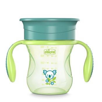 Chicco hrnček 360 s držadlami 200 ml zelená