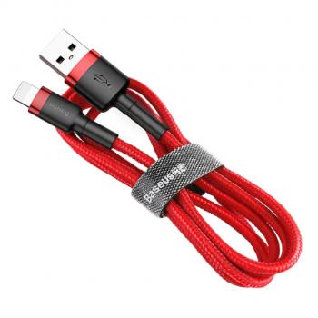 Baseus Cafule Durable Nylon Braided kábel USB / Lightning QC3.0 2m, červený (CALKLF-C09)