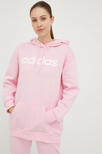 Mikina adidas dámska, ružová farba, s potlačou