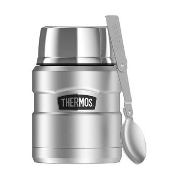 Thermos Style Termoska na jedlo so skladacou lyžicou a šálkou - nerez 470 ml