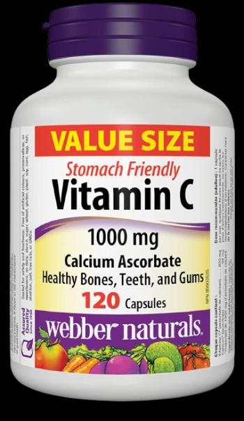 Webber Naturals Vitamín C 1000mg + Calcium Askorbate 120 kapsúl