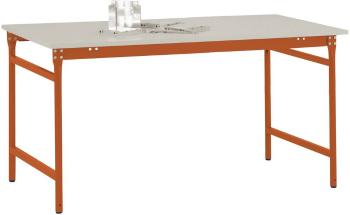 Manuflex BB3011.2001 Odkladací stolík BASIS stacionárny s melamínovou doskou stola v červeno-oranžovej farbe RAL 2001, š