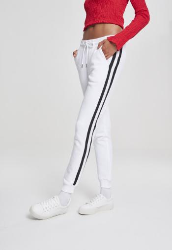 Urban Classics Ladies College Contrast Sweatpants white/black/white - 3XL