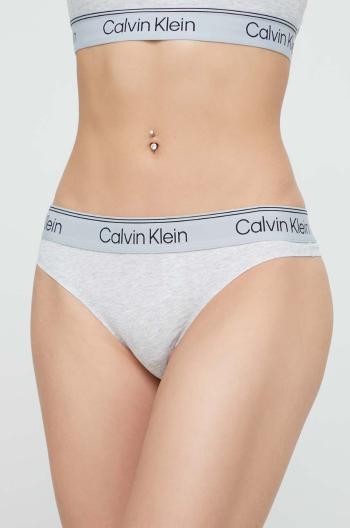 Tangá Calvin Klein Underwear šedá farba