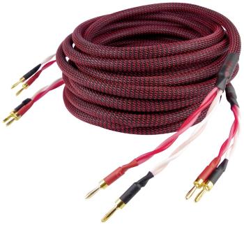 Dynavox 207299  audio prepojovací kábel [2x banánková zástrčka - 2x banánková zástrčka] 5 m čierna/červená