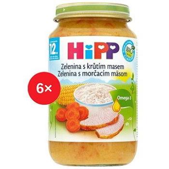 HiPP BIO Zelenina s morčacím mäsom - 6x 220g (4062300447691)