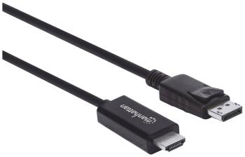 Manhattan DisplayPort / HDMI káblový adaptér #####DisplayPort Stecker, #####HDMI-A Stecker 3.00 m čierna 153218  #####Di