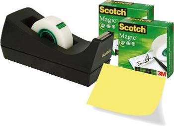 3M  SM3-12 Desk tape dispenser Scotch® Magic ™ 810 matná (d x š) 33 m x 19 mm 3 ks
