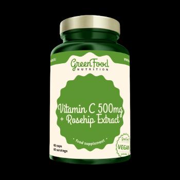 GREENFOOD NUTRITION GreenFood Vitamín C 500 + Extrakt zo šípok 60 kapsúl