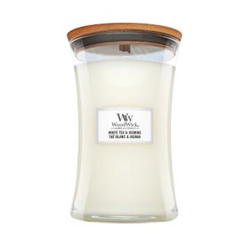 Woodwick White Tea & Jasmine vonná sviečka 610 g