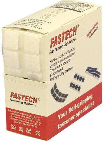 FASTECH® B20-SQ000005 štvorcové suché zipsy zalepenie hotmelt háčiková a flaušová časť (d x š) 20 mm x 20 mm biela 460 d