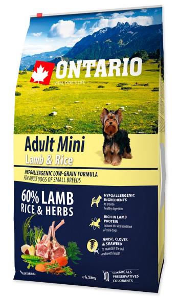 ONTARIO DOG ADULT MINI LAMB AND RICE (6,5KG)