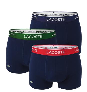 LACOSTE - boxerky Lacoste ultra comfortable stretch cotton blue s farebným pásom-M (83 - 89 cm)