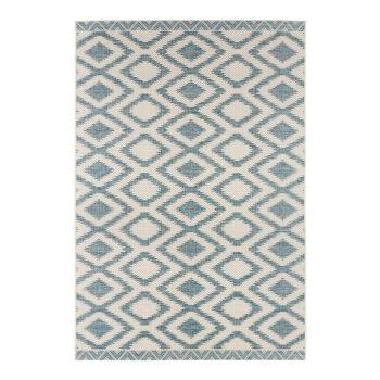 Modro-krémový vonkajší koberec NORTHRUGS Isle, 70 x 140 cm